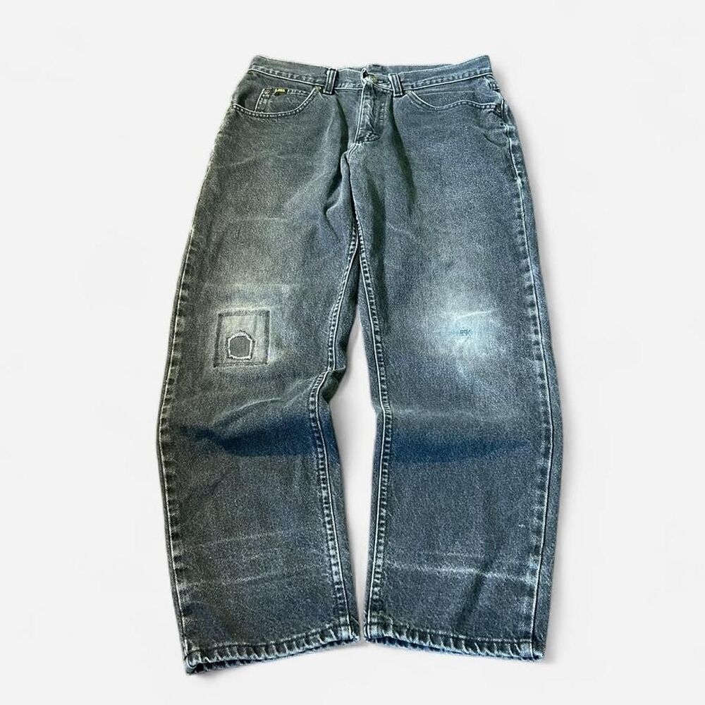 Lee VTG 90s Baggy Repaired Patched Faded and Distressed Grunge Jeans